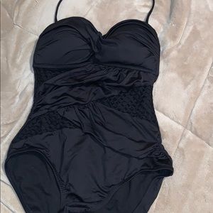S Black one piece swimsuit
